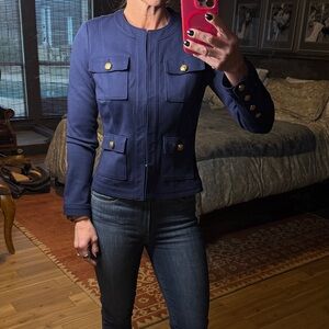 White House Black Market Navy Blazer with Gold Buttons